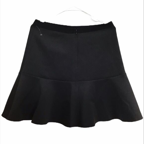 Rebecca Taylor Black High Waist Splicing Casual Flare Mini Skirt New Without Tag - Picture 3 of 11